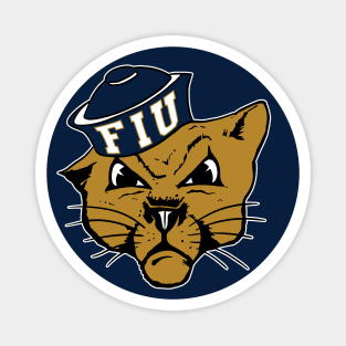 Vintage Looking Florida International Univ wearing a Cap Magnet